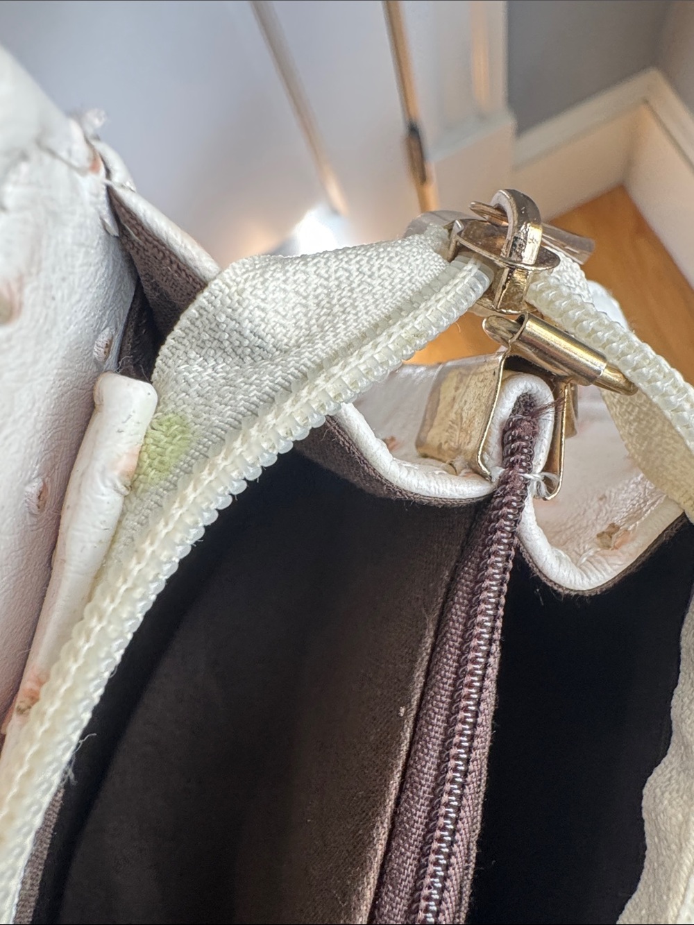 White Mini Crossbody Bag with Graphic Accents - Picture 9 of 9